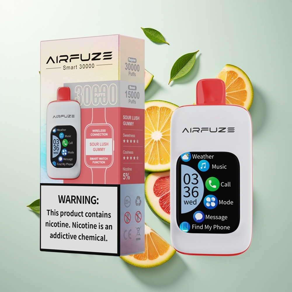 AirFuze Smart 30000 Puffs Једнократна вејп Kisela Sočna Gumenasta 5% 900mAh
