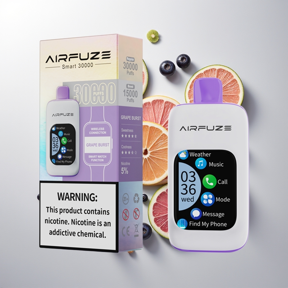 AirFuze Smart 30000 Pufova Dispozabil Vape Grožđe Eksplozija 900mAh TFT