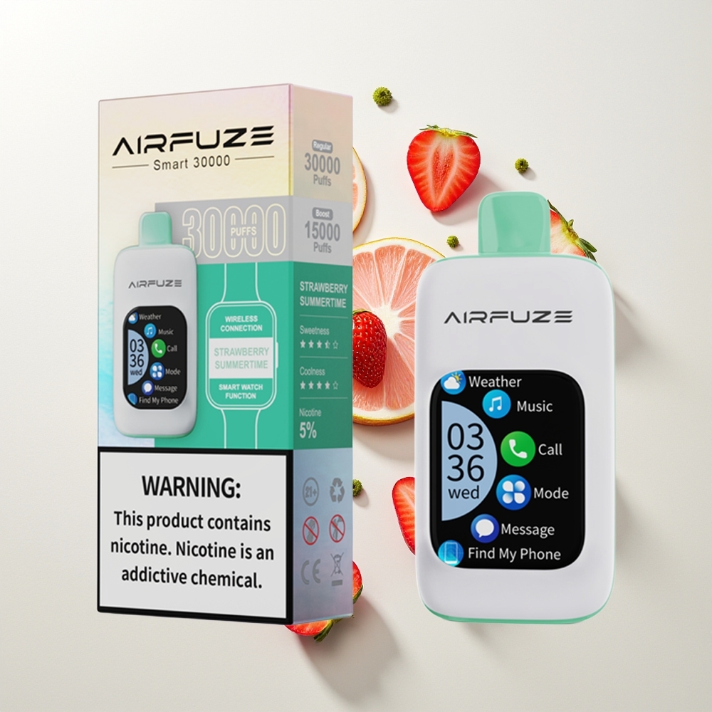 AirFuze Smart 30000 Pufova Једнократна вејп Jagoda Letnje Vreme TFT Type-C