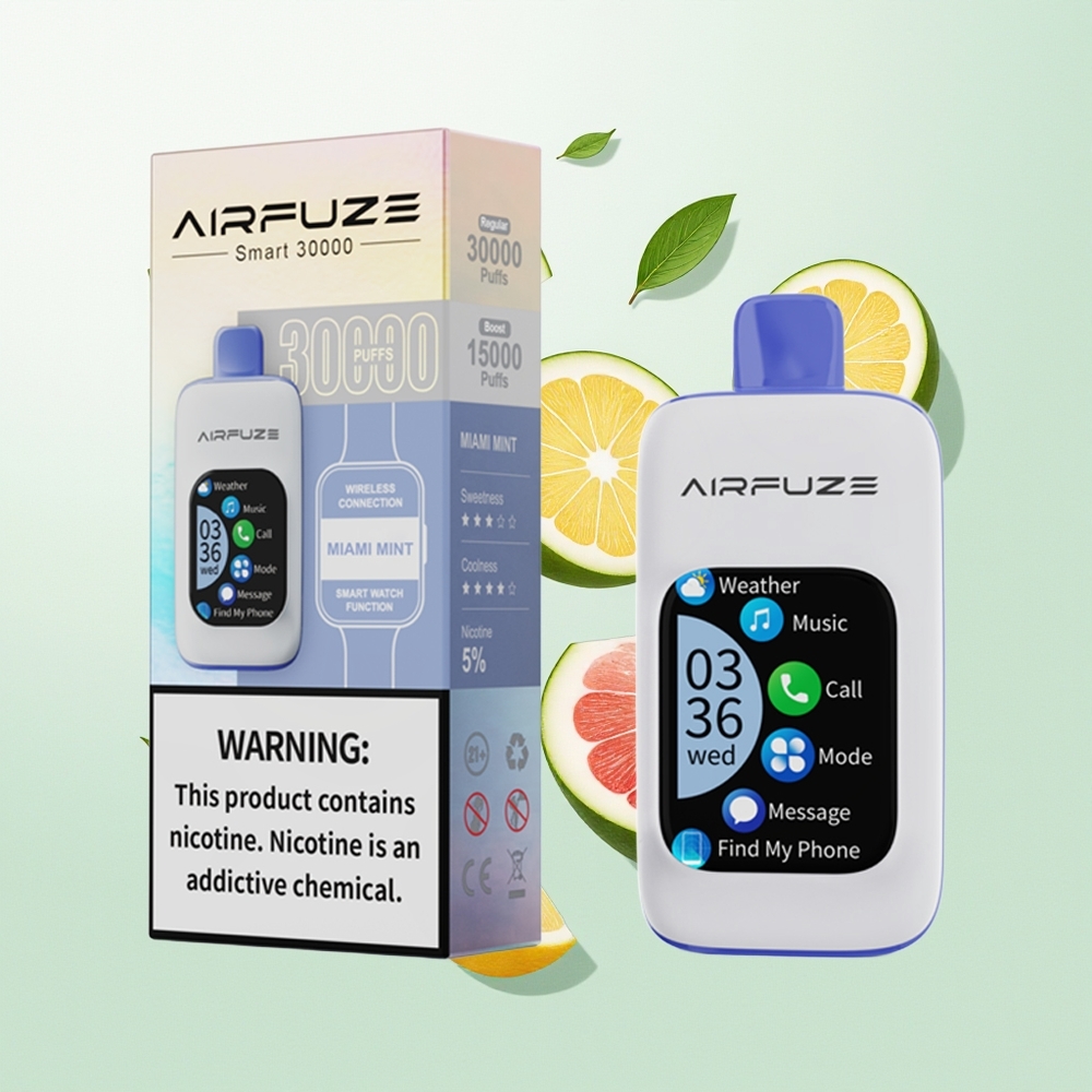 AirFuze Smart 30000 Pufova Једнократна вејп Majami Mentol TFT 900mAh
