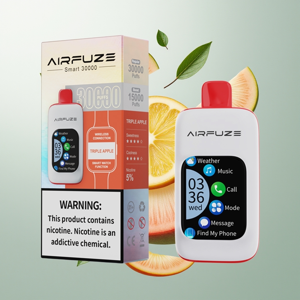 AirFuze Smart 30000 Pufova Једнократна вејп Trojna Jabuka 900mAh TFT