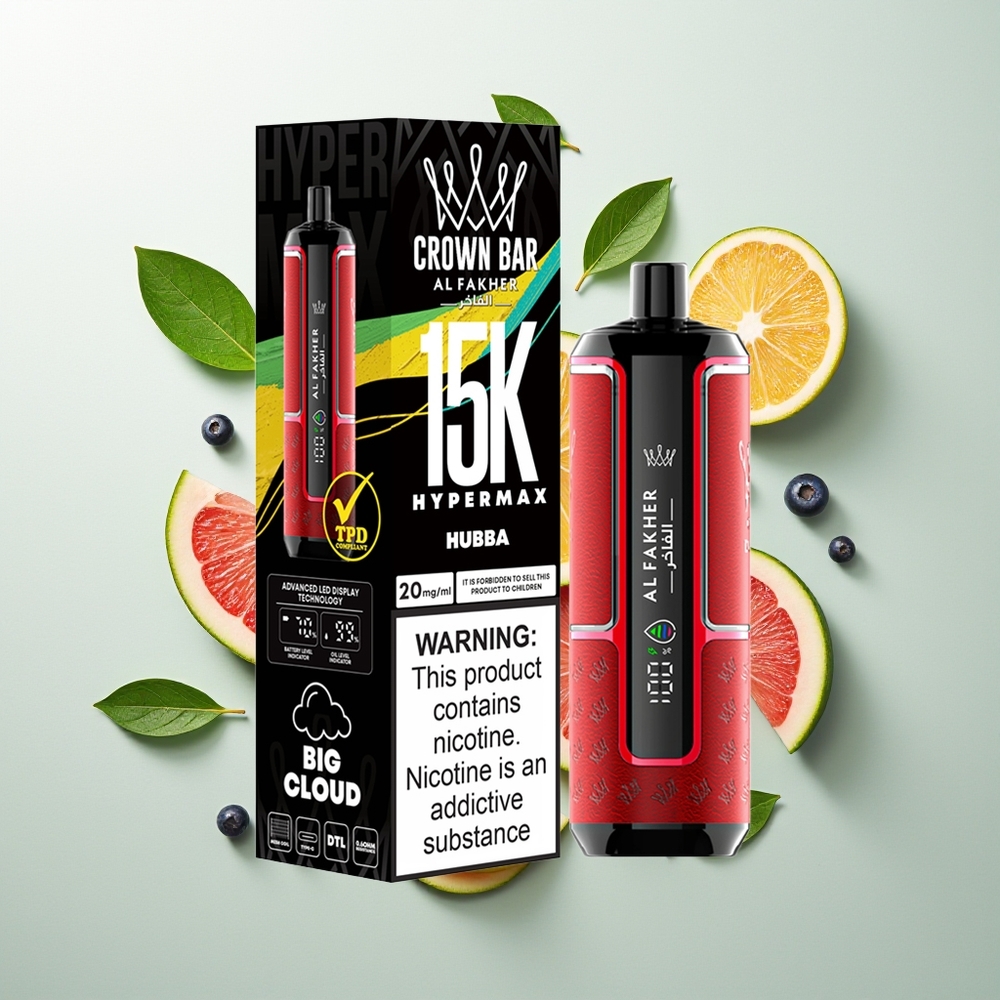 Al Fakher Crown Bar 15K Hypermax 15.000 udisaja 6mg/ml DTL