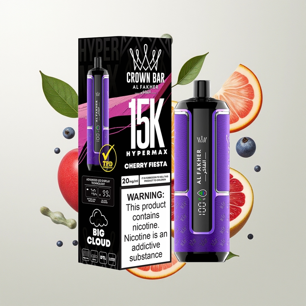 Al Fakher Crown Bar 15K Hypermax Вишња Фиеста 22ml 600mAh