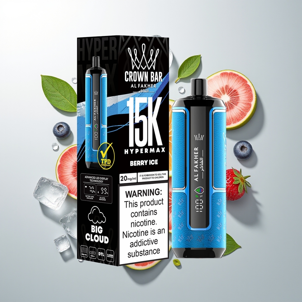 Al Fakher Crown Bar 15K Hypermax Bobina Led 600mAh Jagoda Led