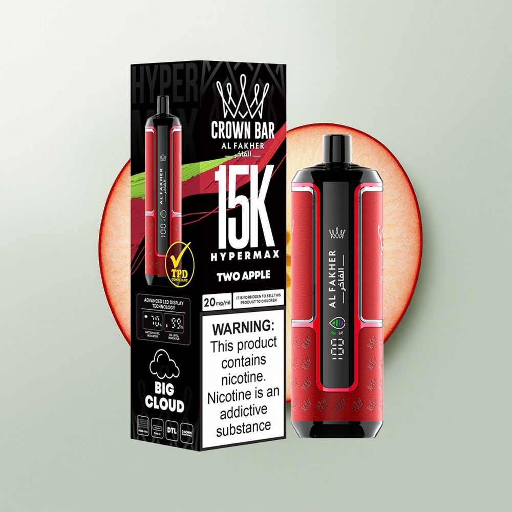 Al Fakher Crown Bar 15K Hypermax Dve Jabuke Kompaktni Tip-C