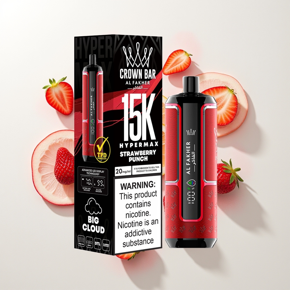 Al Fakher Crown Bar 15K Hypermax Jagoda Punš DTL 600mAh