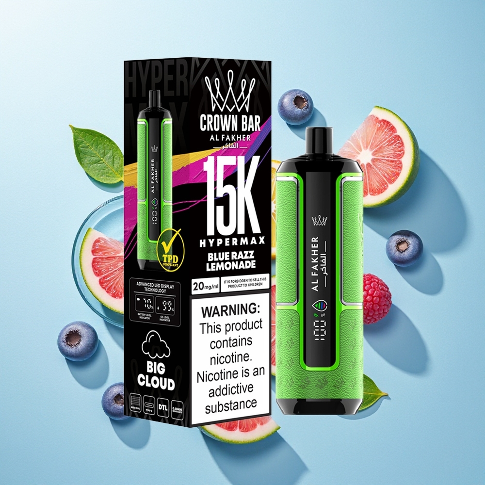 Al Fakher Crown Bar 15K Hypermax Plava Malina Limunada 22ml DTL