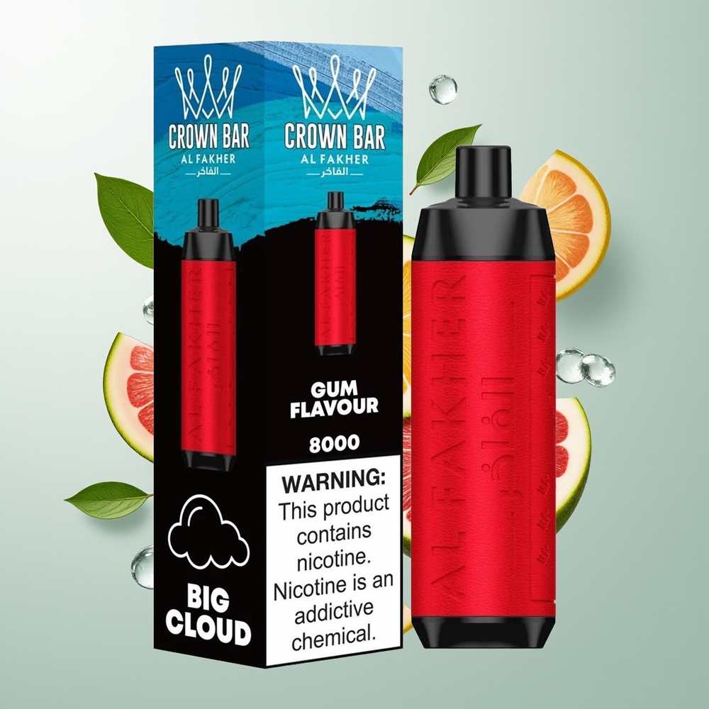 Al Fakher Crown Bar 8000 Crystal Jednokratna Vape Žvakača 18ml 8000 Pufova
