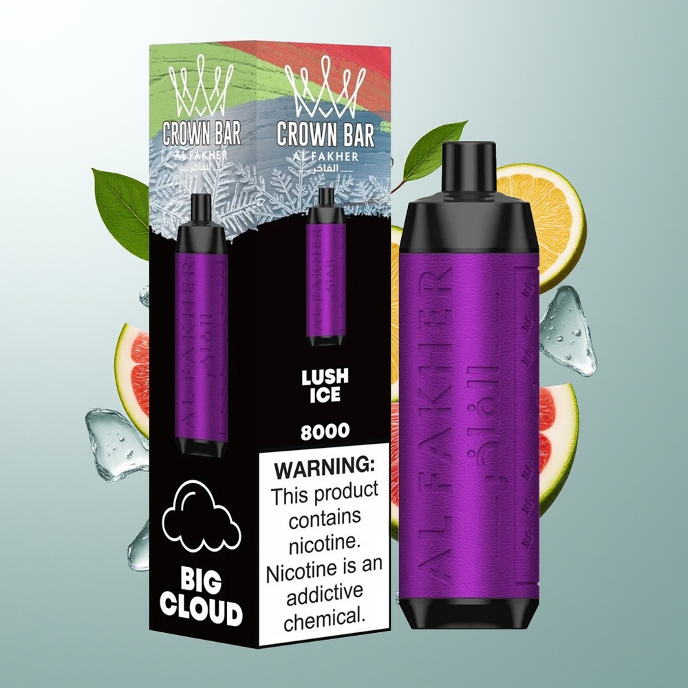 Al Fakher Crown Bar 8000 Crystal Leda Lush USB-C