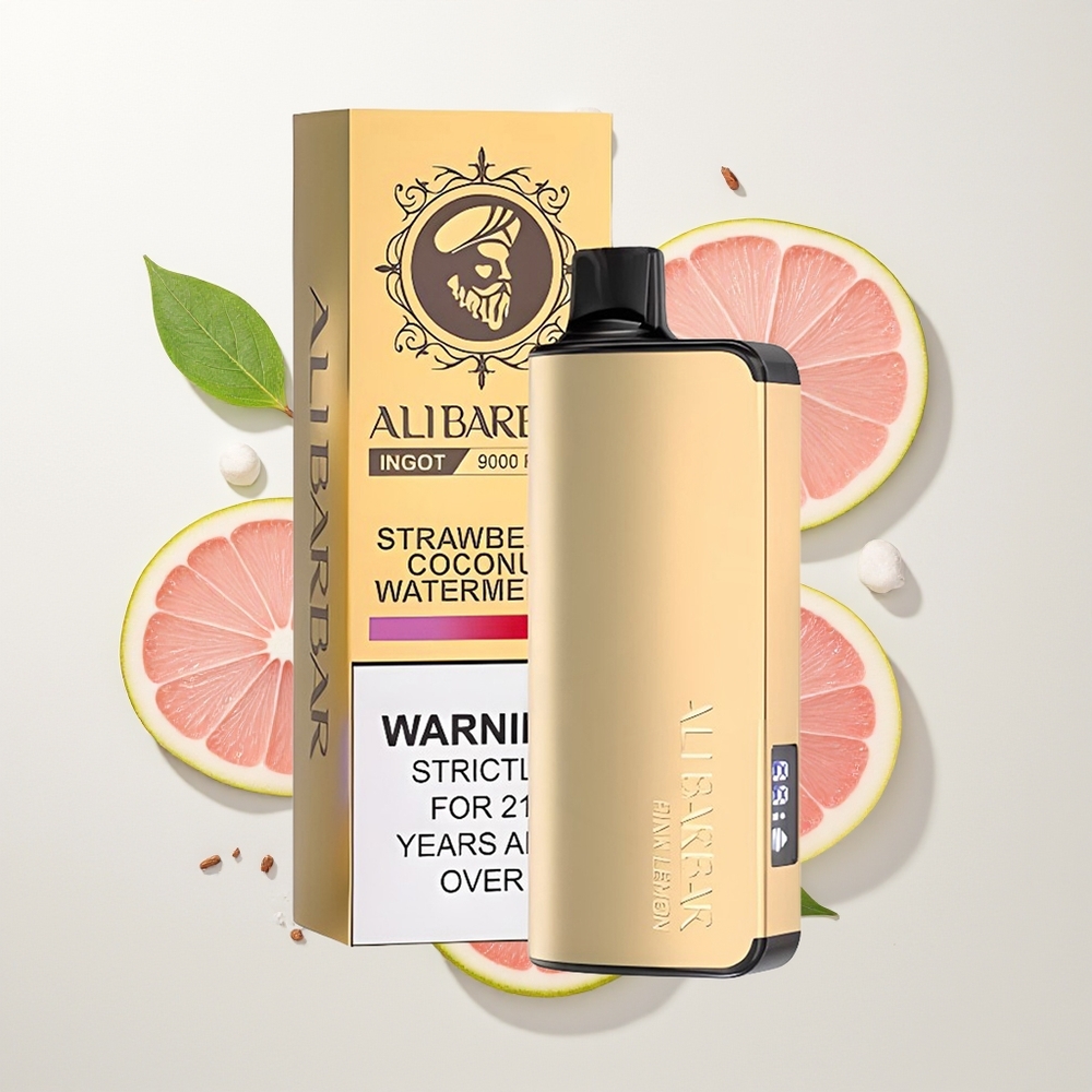 Alibarbar Ingot 9000 Puffs 2350mah LED Roze Limun Једнократна вејп