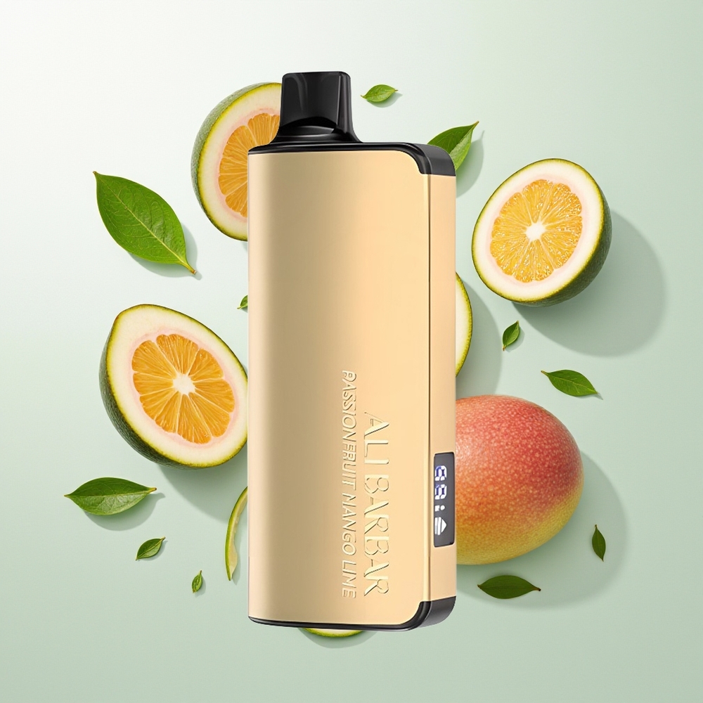 Alibarbar Ingot 9000 Pufova Једнократна вејп Pasiflora Mango Limeta 2350mah LED