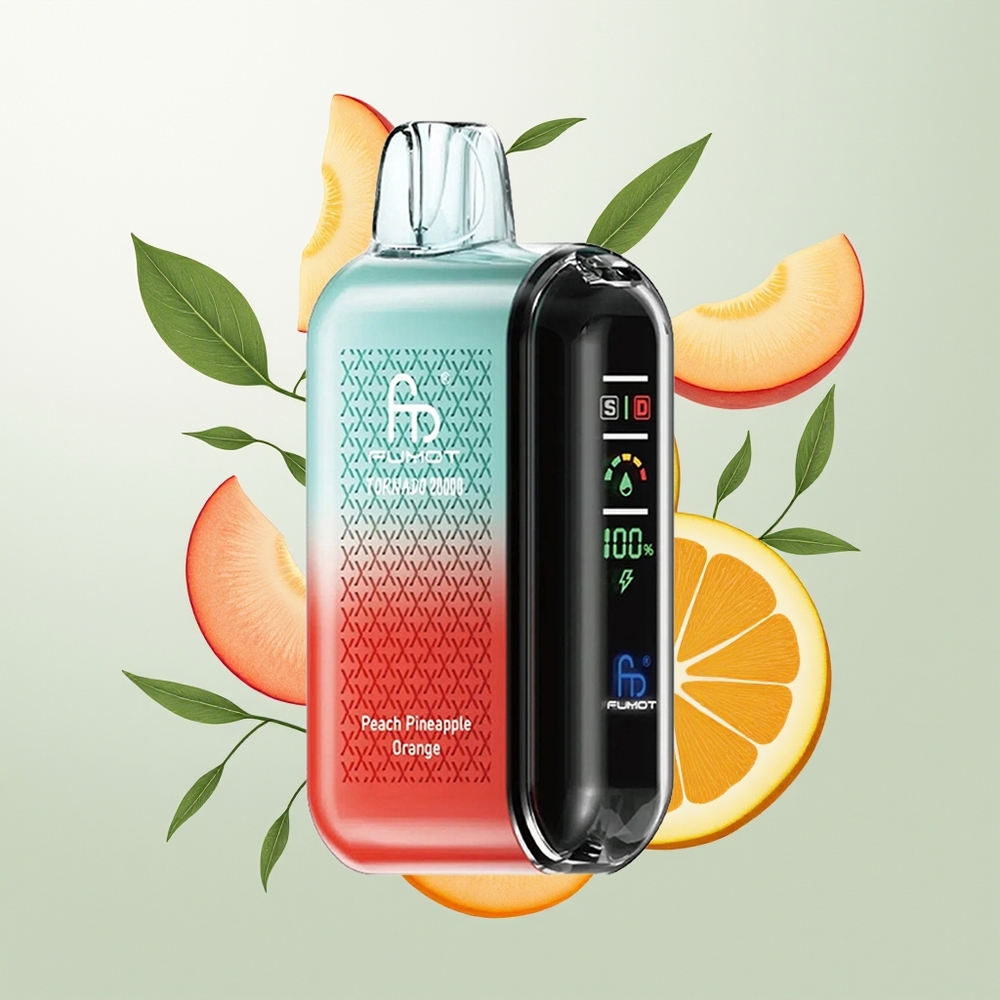 Fumot Tornado 20000 Pufova Breskva Ananas Narandža Dual Mesh Smart Display