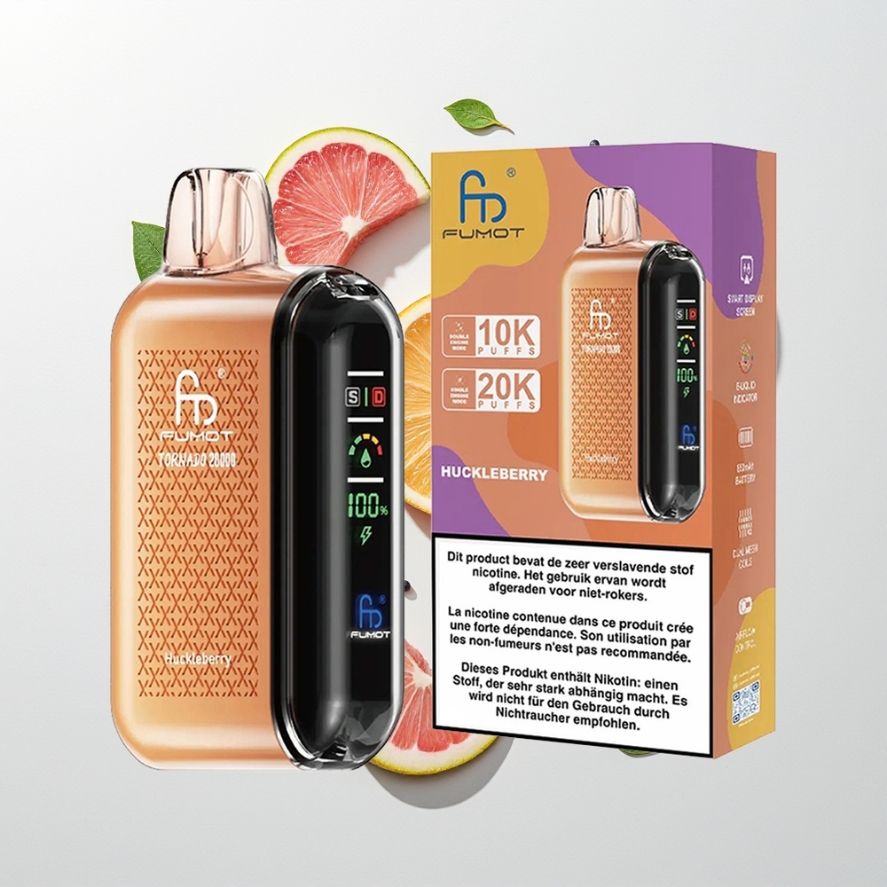 Fumot Tornado 20000 Pufova Duhina 20ml Huklberi Dual Mesh Smart Display