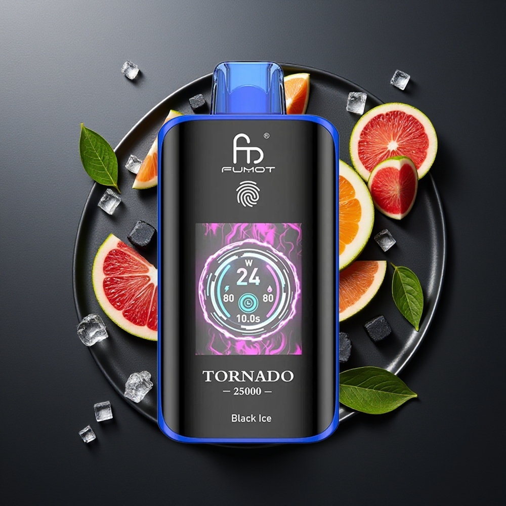 Fumot Tornado 25000 Pufova 20ml Crni Led Tip-C 700mAh