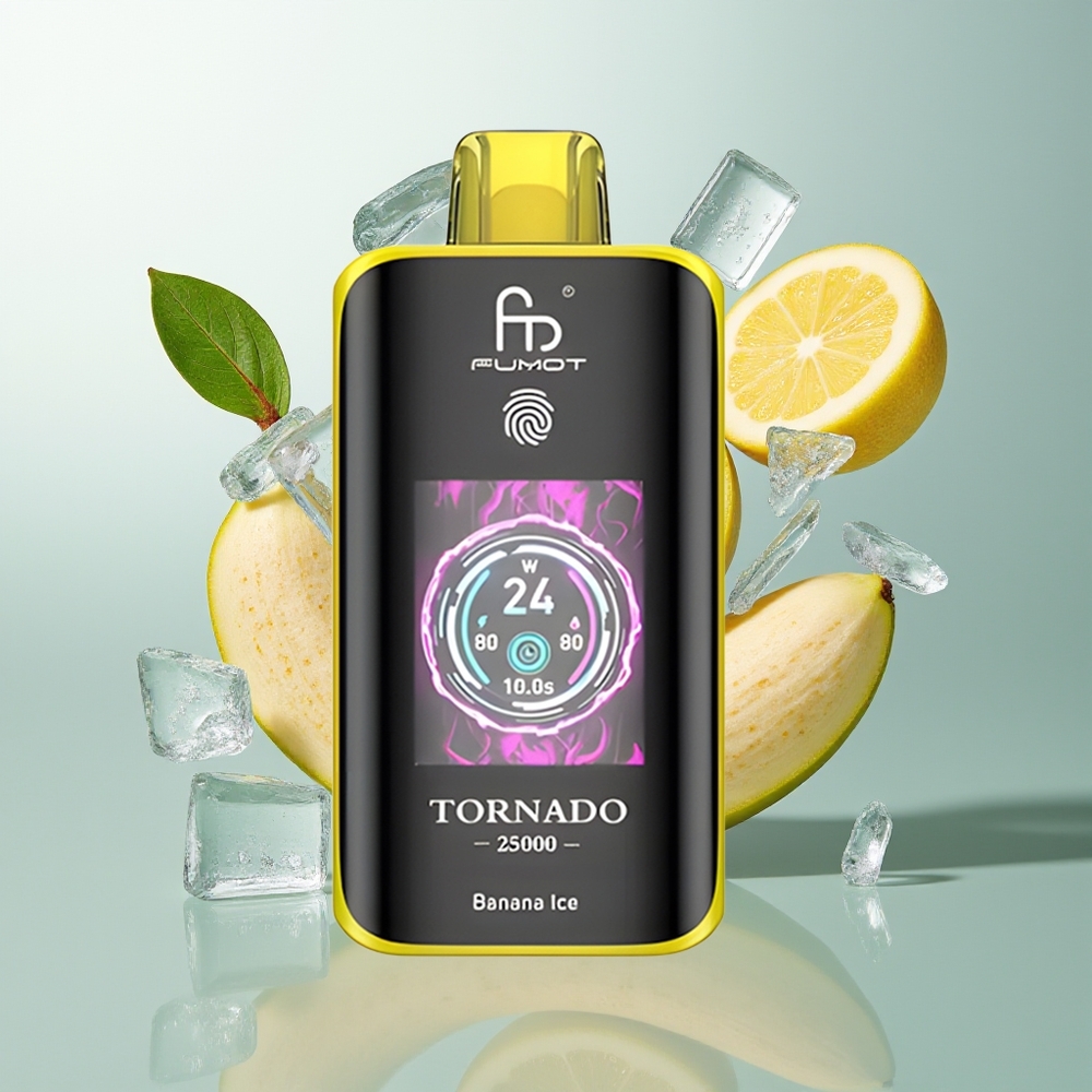 Fumot Tornado 25000 Pufova Banana Led Rechargeable 700mAh HD Screen
