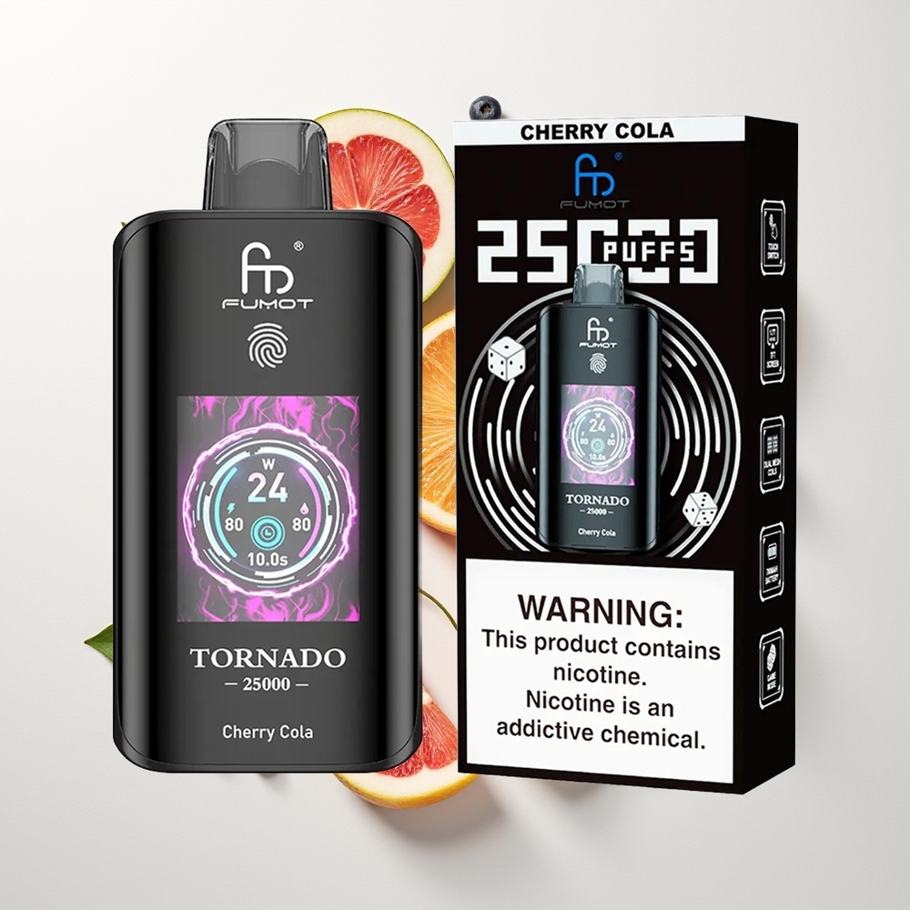 Fumot Tornado 25000 Pufova HD Ekran Tip-C Trešnja Kola