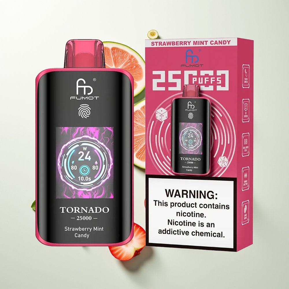 Fumot Tornado 25000 Pufova Jagoda Mentol Bombona 20ml 700mAh