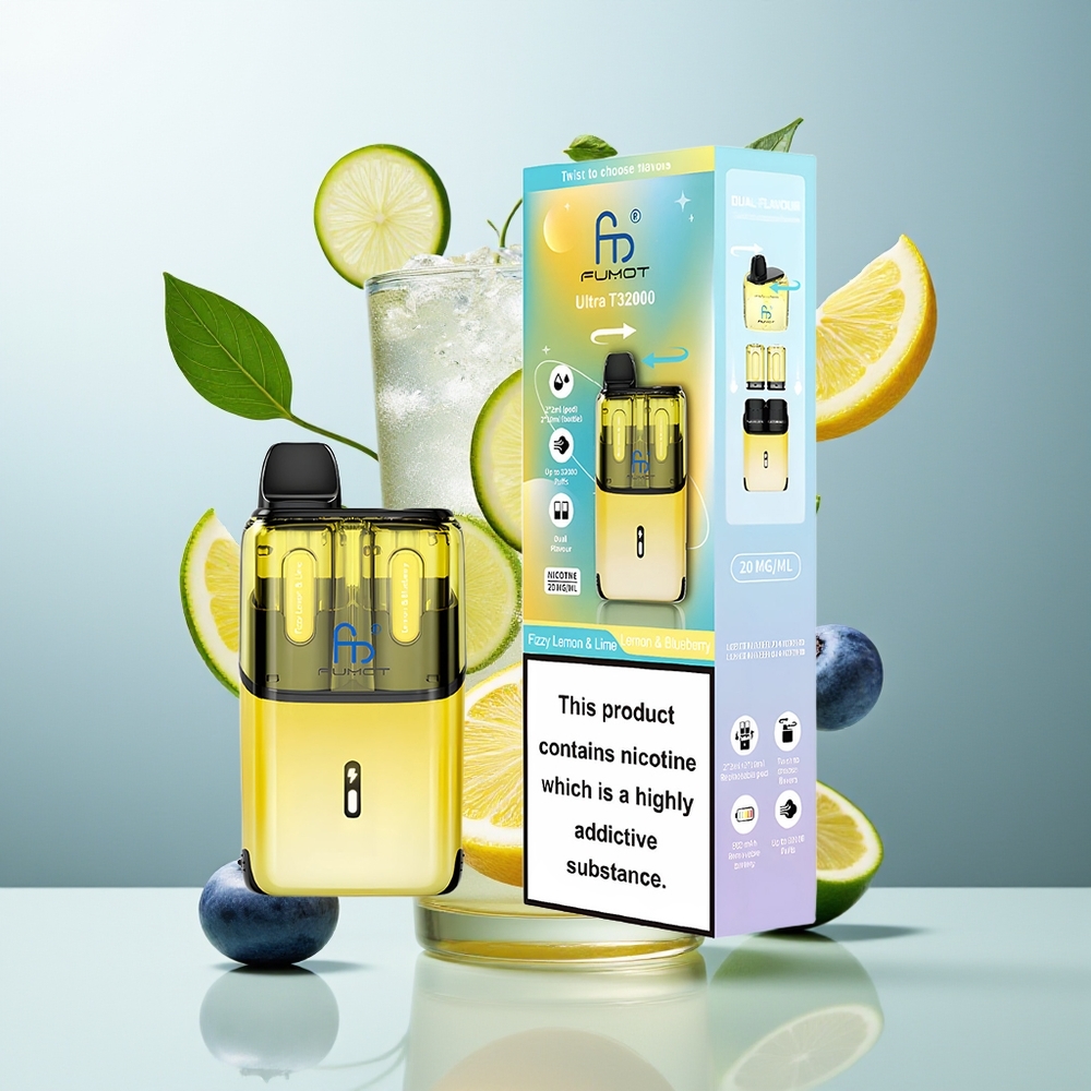 Fumot Ultra T32000 Fizi Limun & Lime - Limun & Borovnica Mesh