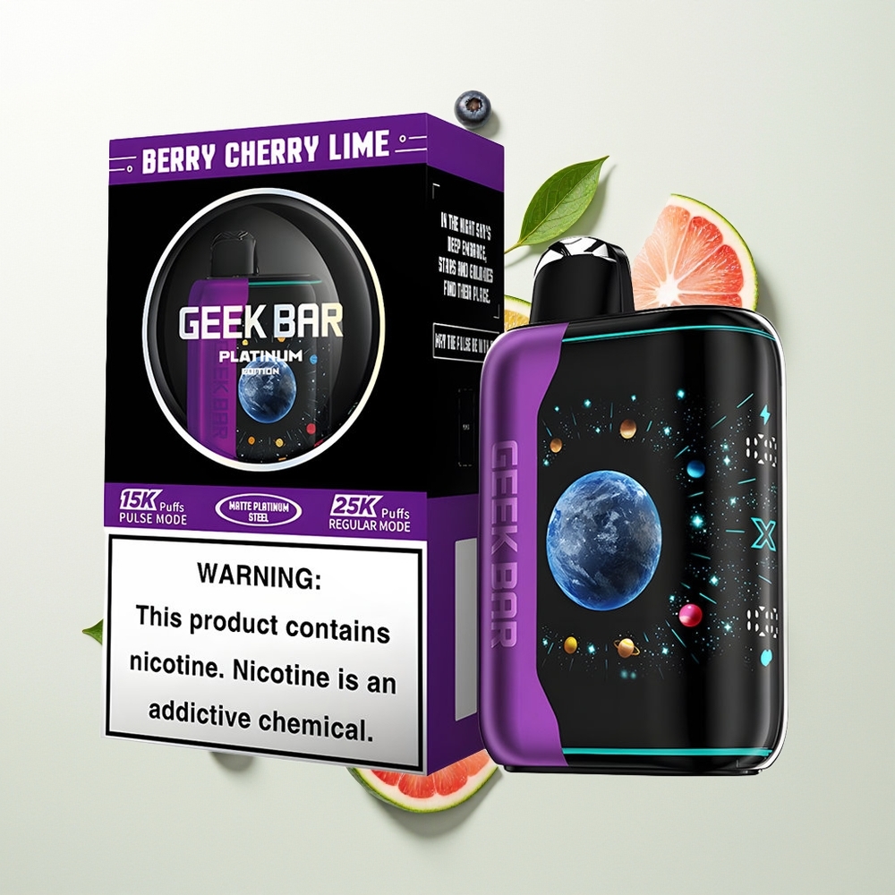 GEEK BAR Platinum Edition 25000 Pufova Jagoda Trešnja Limun Dual Mesh Coil