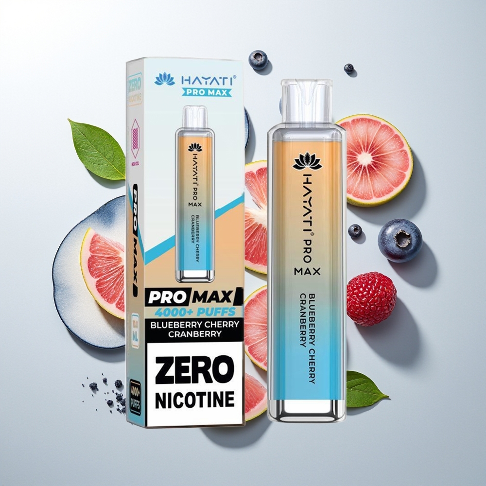 Hayati Pro Max 4000 Puffs Borovnica Trešnja Dual 1.1 Ohm Mesh 1400mAh