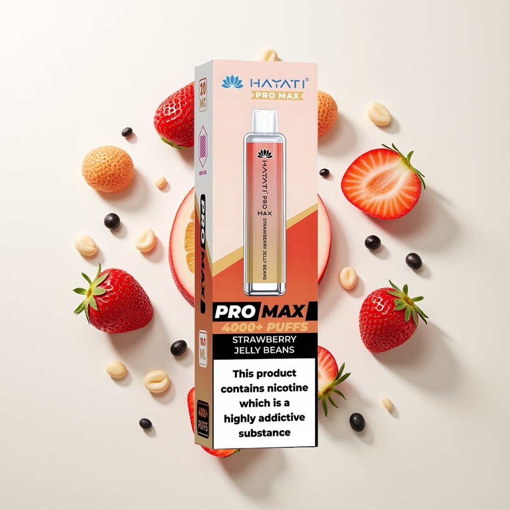 Hayati Pro Max 4000 Puffs Dual 1.1 Ohm Ђем од Јагоде Желе Бонбона