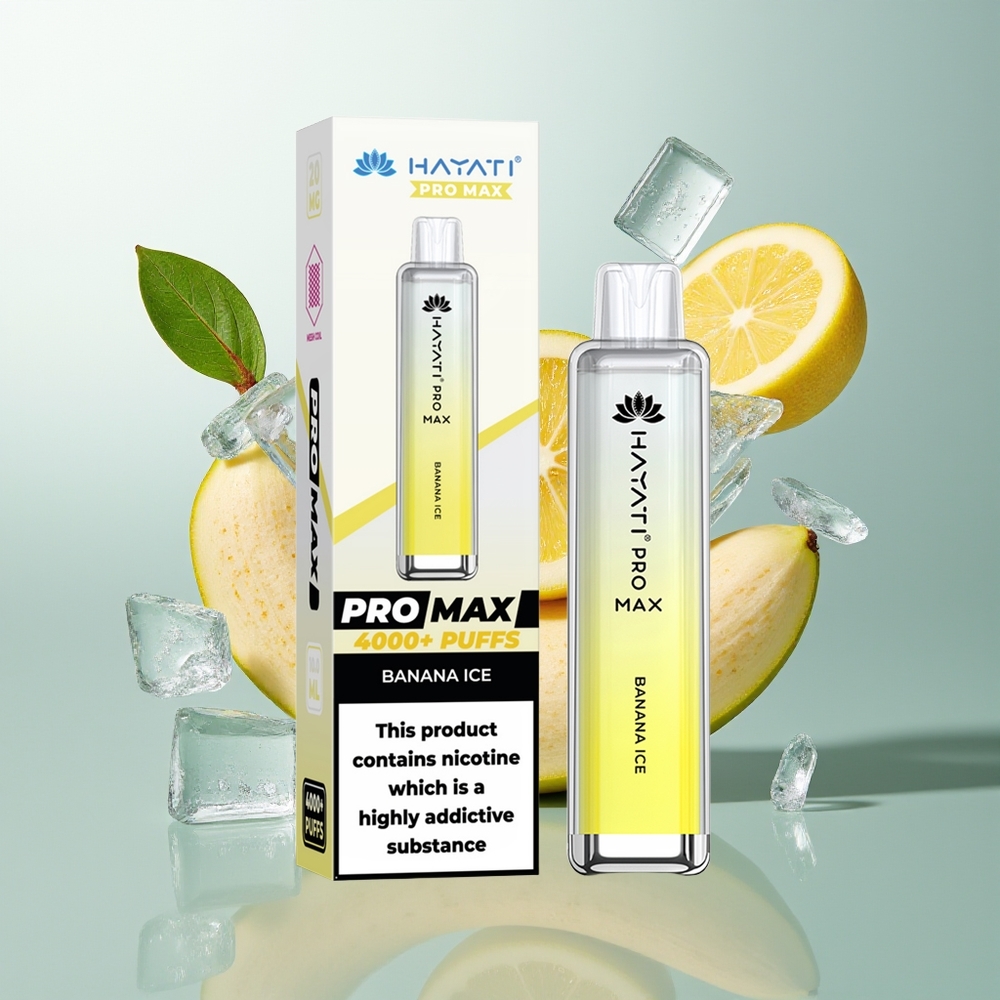 Hayati Pro Max 4000 Pufova Banan Led Једнократна вејп