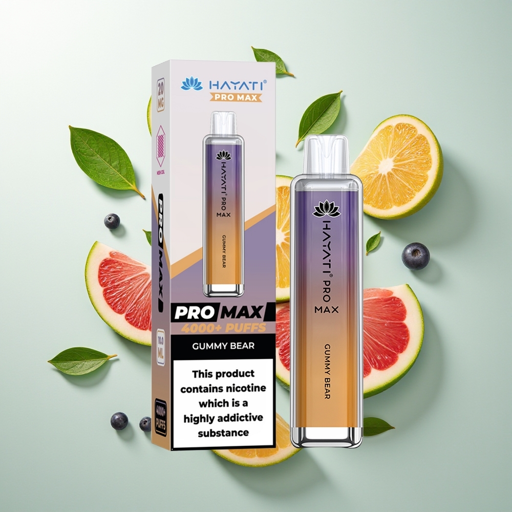 Hayati Pro Max 4000 Pufova Dispozabil Vape Gumeni Medved 5% 1400mAh