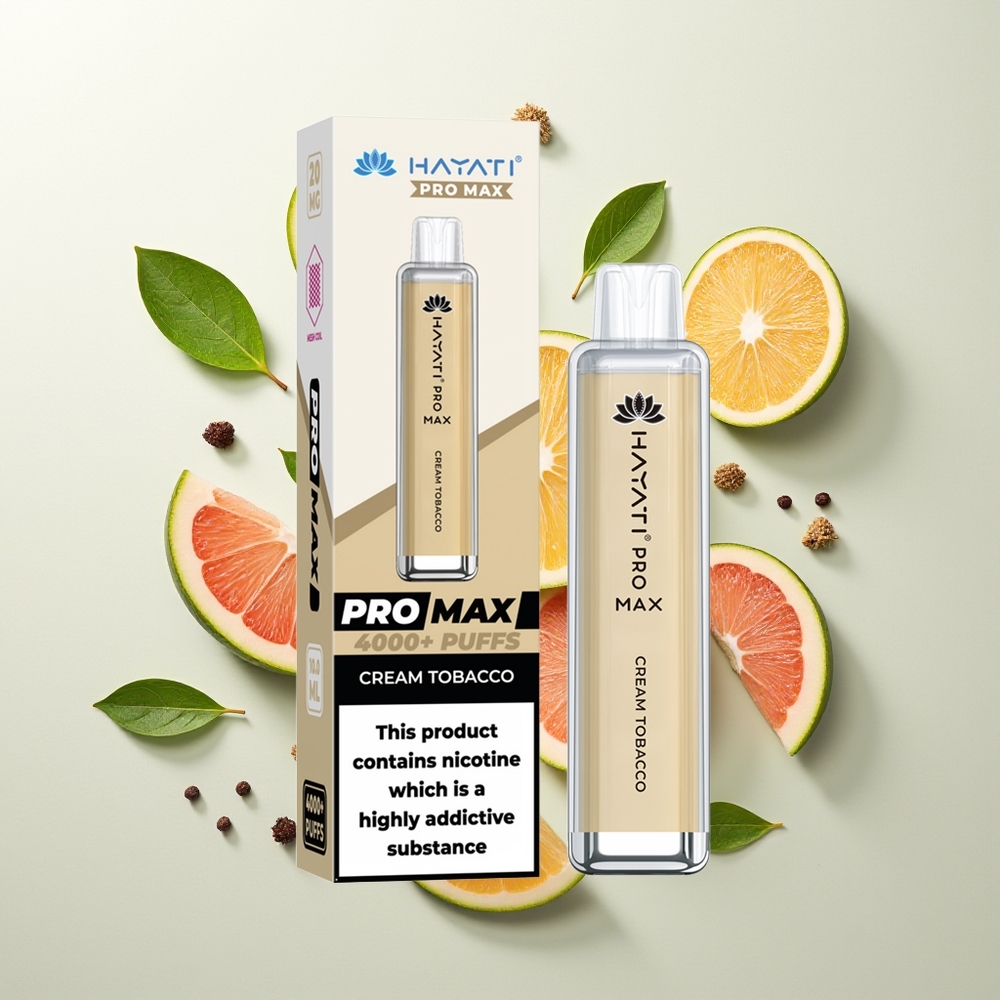 Hayati Pro Max 4000 Pufova Dispozabil Vape Krem Duvan 5% 2ml