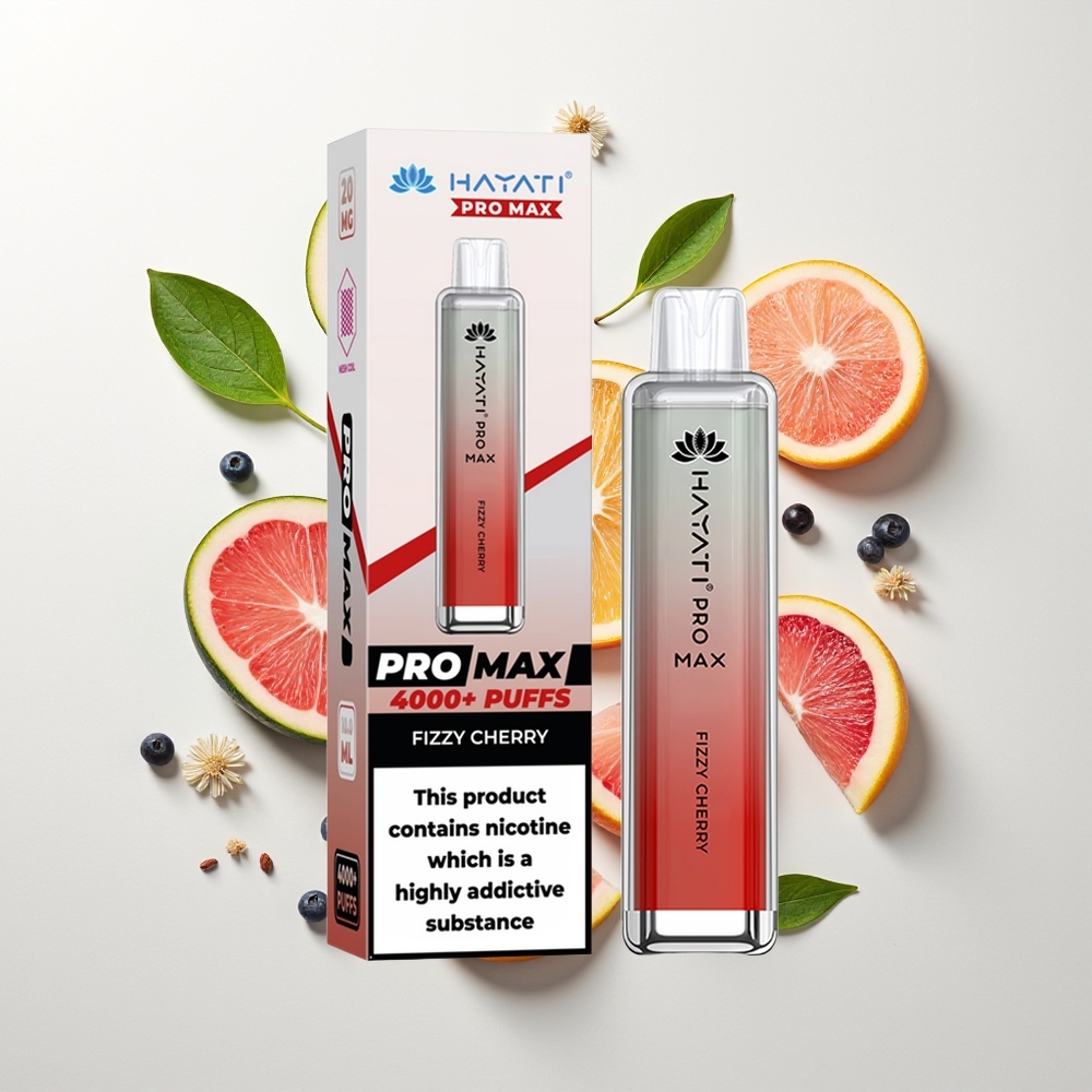Hayati Pro Max 4000 Pufova Једнократна вејп Gazirana Trešnja sa 5% Nikotina i 1400mAh Baterijom