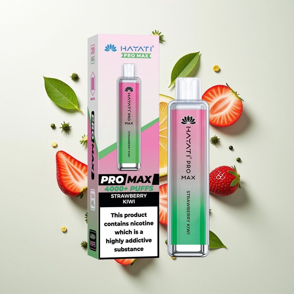 Hayati Pro Max 4000 Pufova Једнократна вејп Jagoda Kivi 2% 1400mAh
