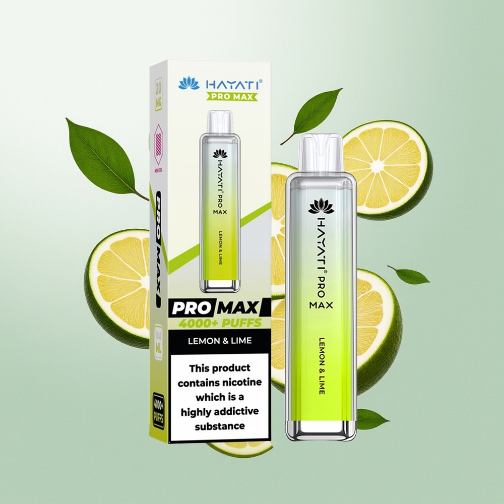 Hayati Pro Max 4000 Pufova Једнократна вејп Limun i Lađa sa 5% Nikotina i 1400mAh Baterijom