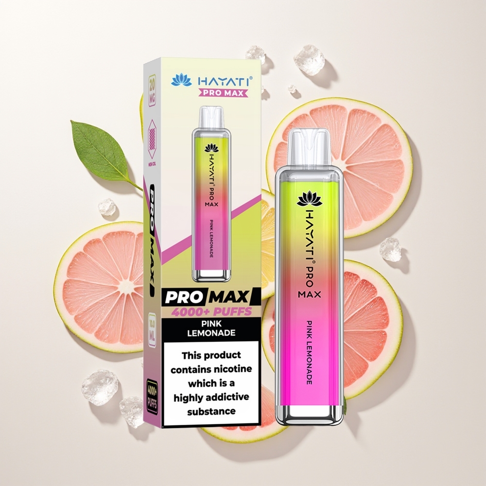 Hayati Pro Max 4000 Pufova Једнократна вејп Roze Limunada 2% TPD