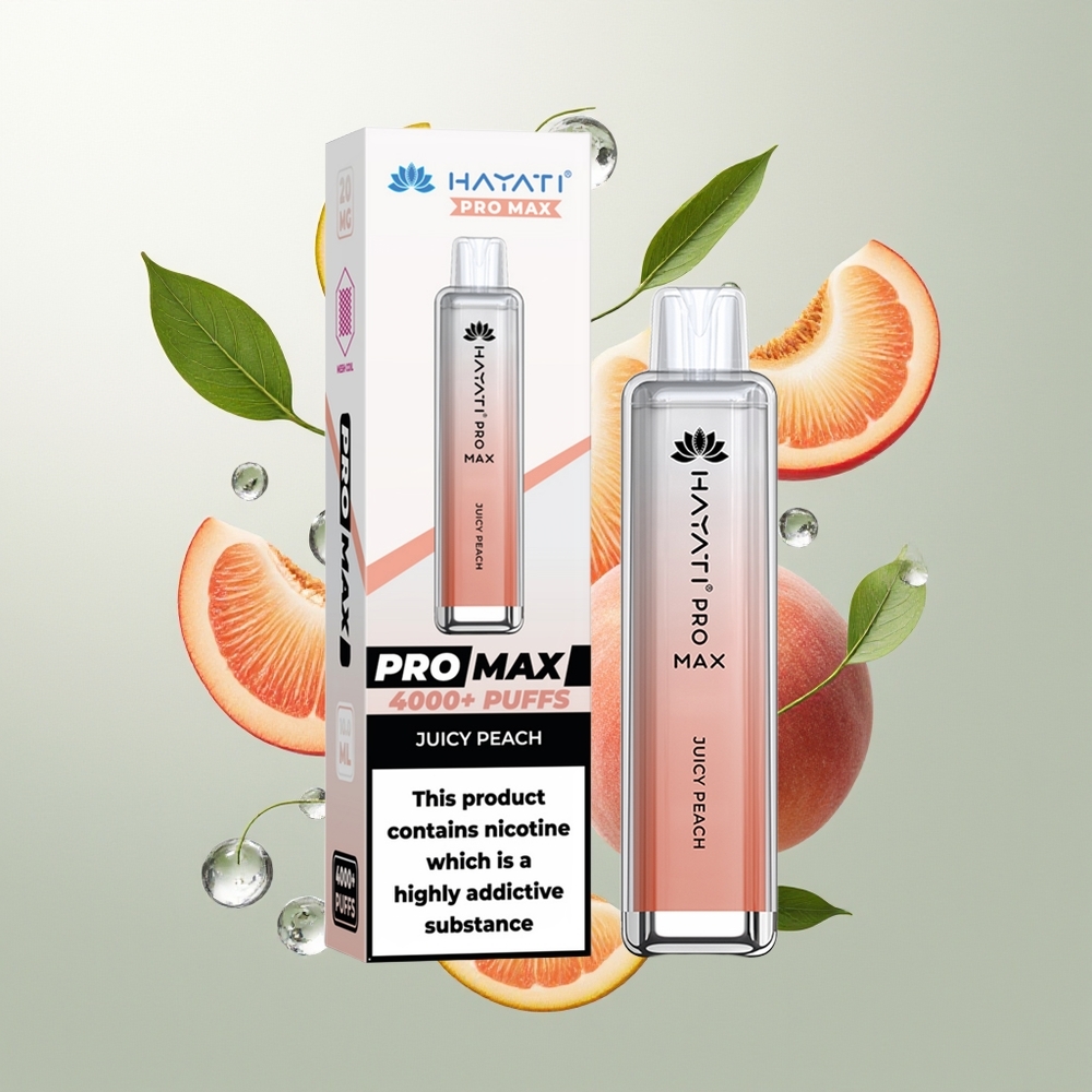 Hayati Pro Max 4000 Pufova Једнократна вејп Sočna Breskva Dual 1.1 Ohm Mesh Coil