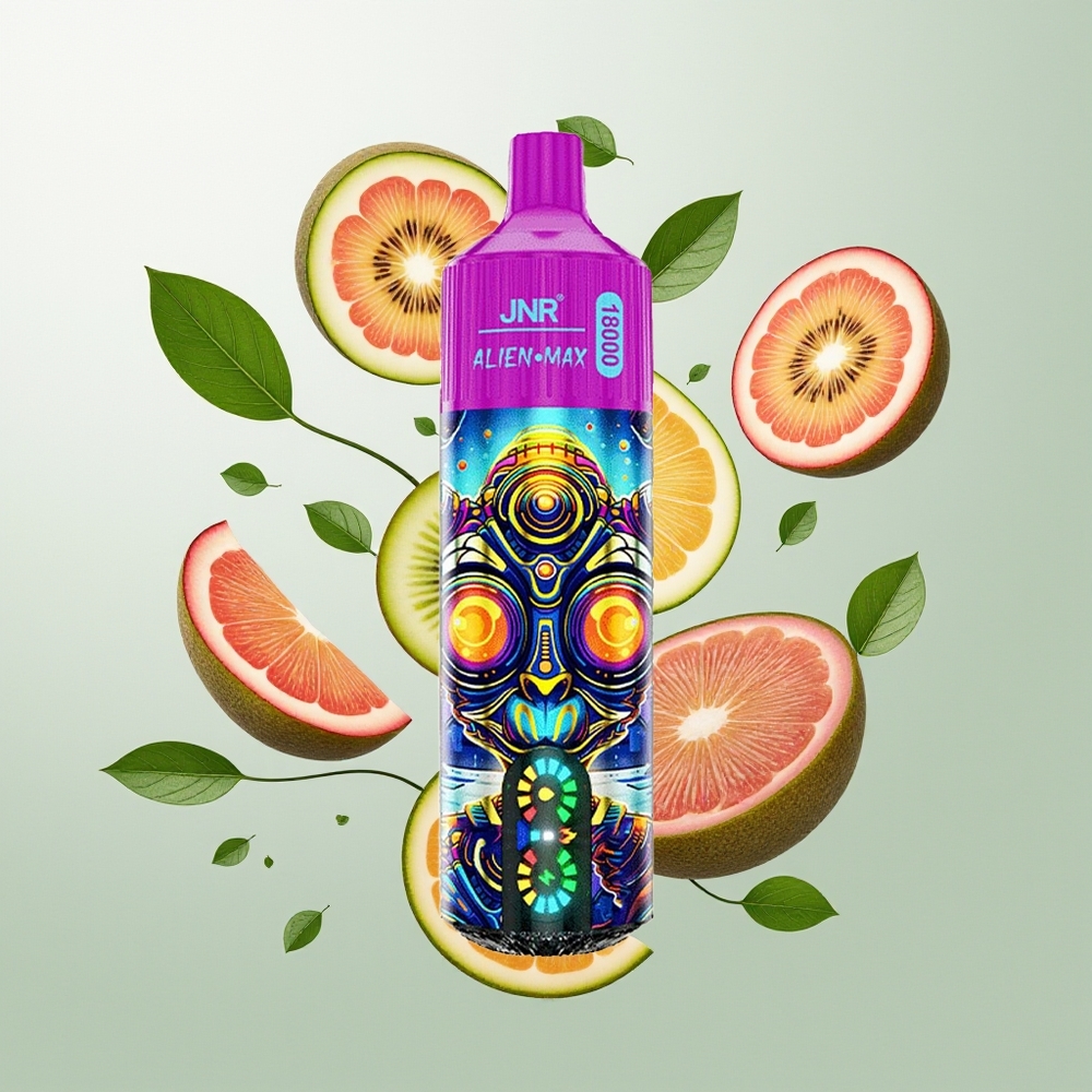 JNR Alien Max 18000 Pufova Displej Kiwi Pasiflora Guava Dual Mesh
