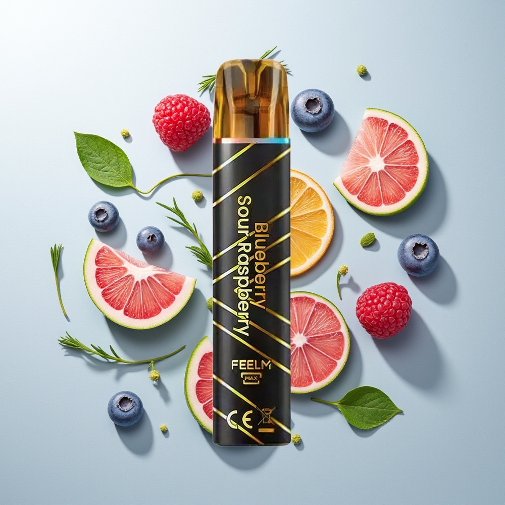 JNR Black&Golden 800 Puffs Једнократна вејп Borovnica-Kisela Malina 550mAh 2%