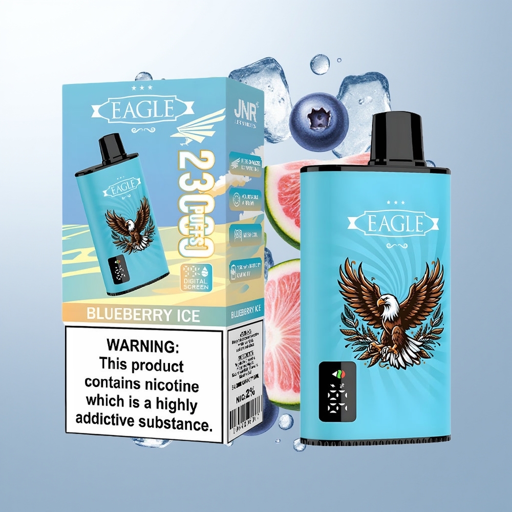 JNR EAGLE Smart 23000 Pufova Једнократна вејп Borovnica Led sa Digitalnim Ekranom i 25ml Tečnosti