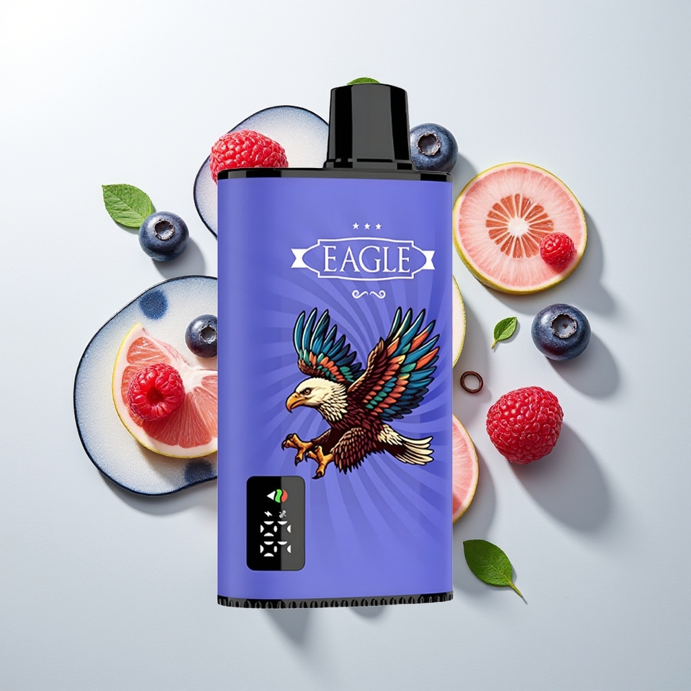 JNR EAGLE Smart 23000 Pufova Једнократна вејп Borovnica Malina Trešnja Digitalni Ekran 1.0ohm Mesh Coil