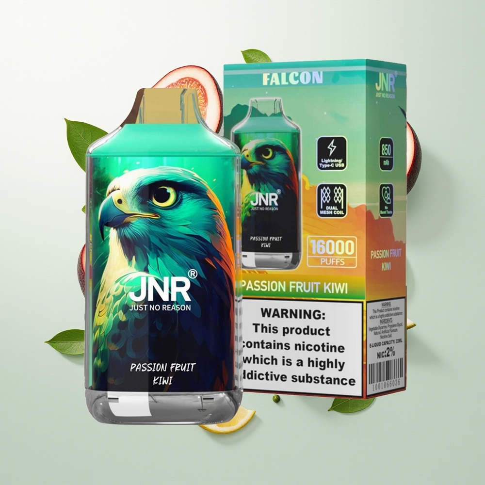 JNR Falcon 16000 Puffs Passion Fruit Kiwi 850mAh LED