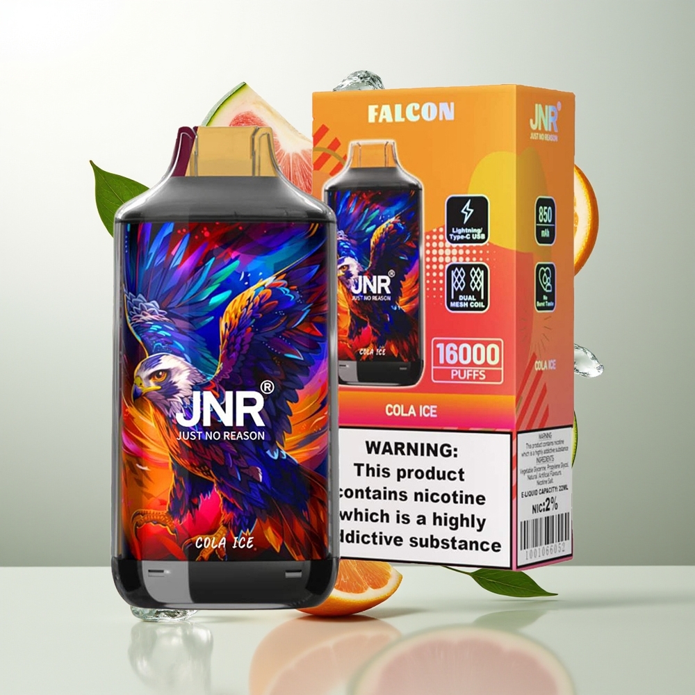 JNR Falcon 16000 Pufova Dual Mesh Disposalni Vape Kola Led