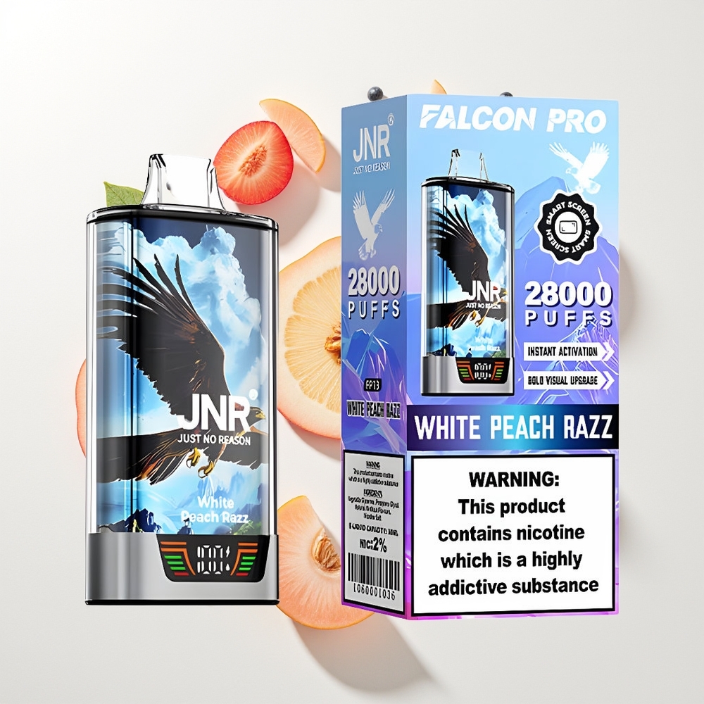JNR Falcon Pro 28000 Disposable 28000 Puffs 5% Nicotine Bela Breskva Malina