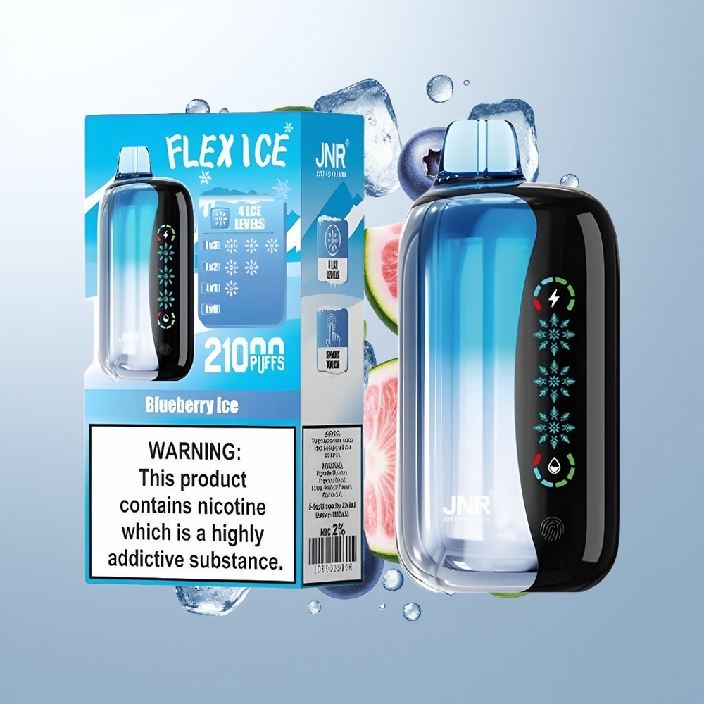 JNR Flex Ice 21000 Pufova Једнократна вејп Borovnica Led Prilagodljiv Protok Vazduha