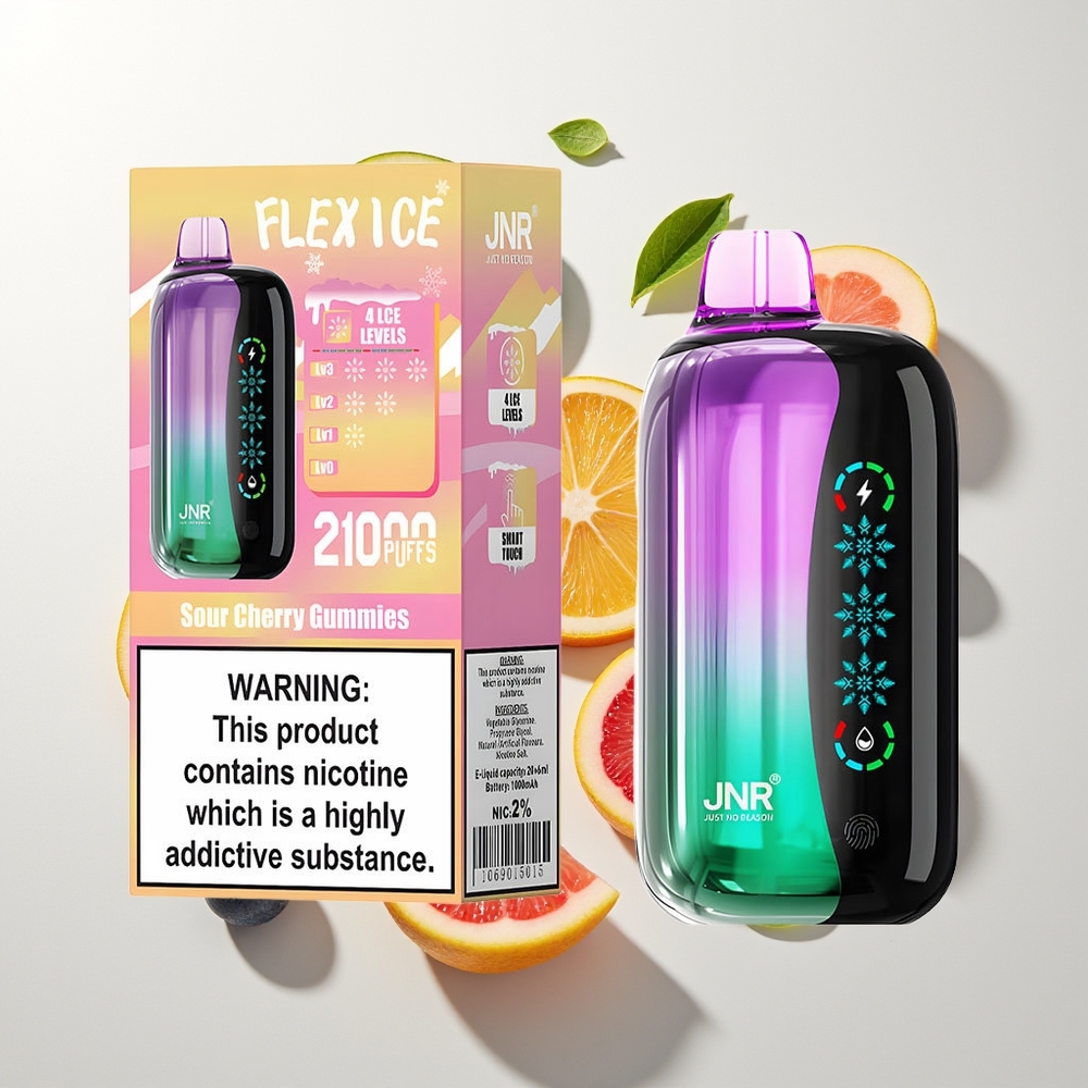 JNR Flex Ice 21000 Pufova Једнократна вејп Kisela Trešnja Žele Bombice Ice Adjustable
