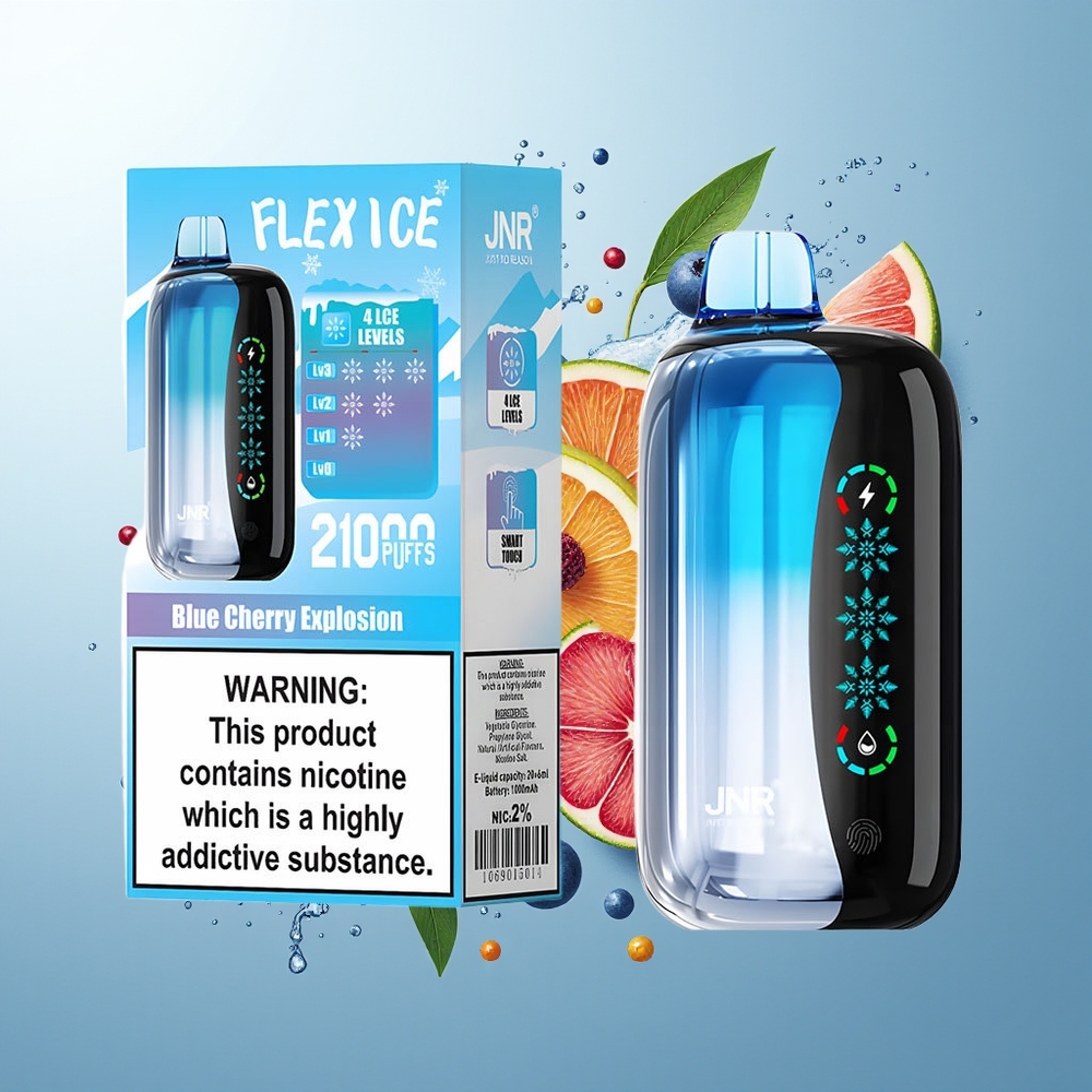 JNR Flex Ice 21000 Pufova Једнократна вејп Plava Trešnja Eksplozija Podesivi Vazduh