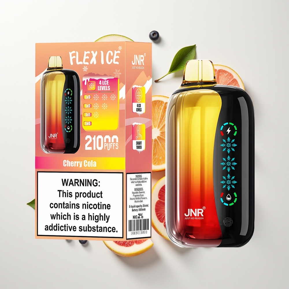 JNR Flex Ice 21000 Pufova Једнократна вејп Višnja Kola Ice Adjustable 1.2 Ohm Dual Mesh