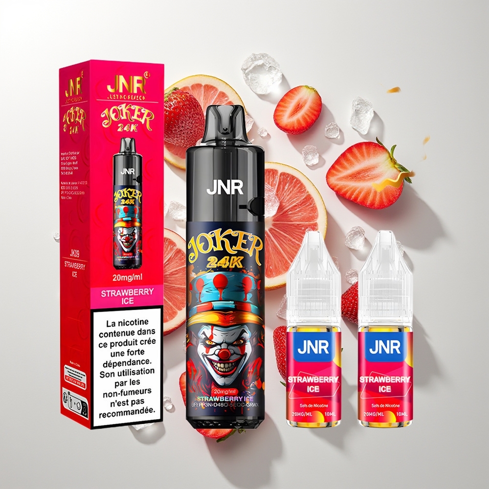 JNR Joker 24000 Pufova Dispozabil Vape Jagoda Led 2% Nikotina 800mAh