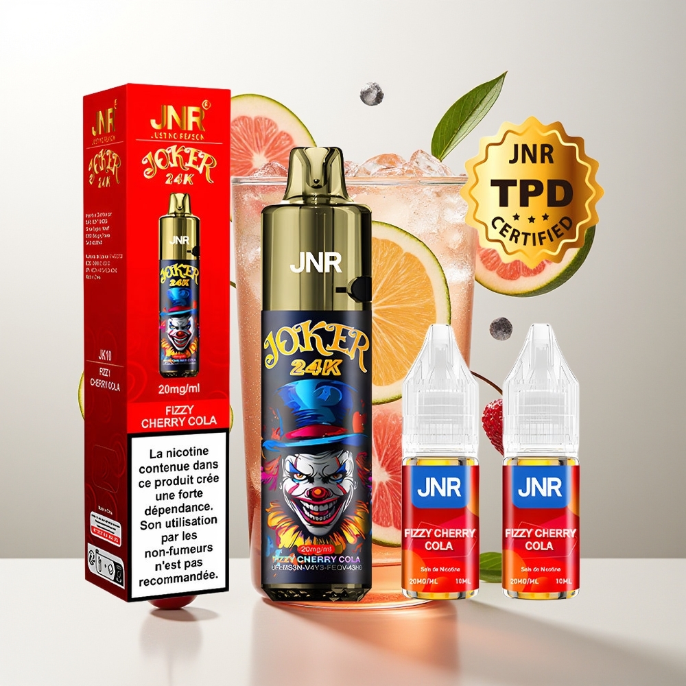 JNR Joker 24K Puftova Једнократна вејп Gazirana Trešnja Kola 2% 800mAh