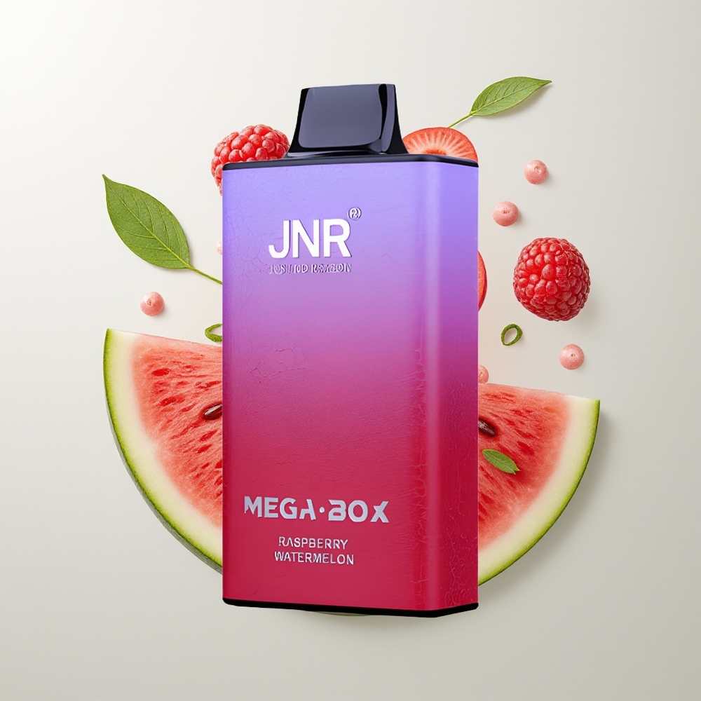 JNR Mega Box 25000 Pufova Једнократна вејп Malina Lubenica 30ml Dual Mesh