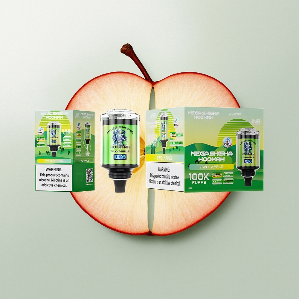 JNR Mega Shisha Hookah 100K 2200mAh Interactive Smart Apple