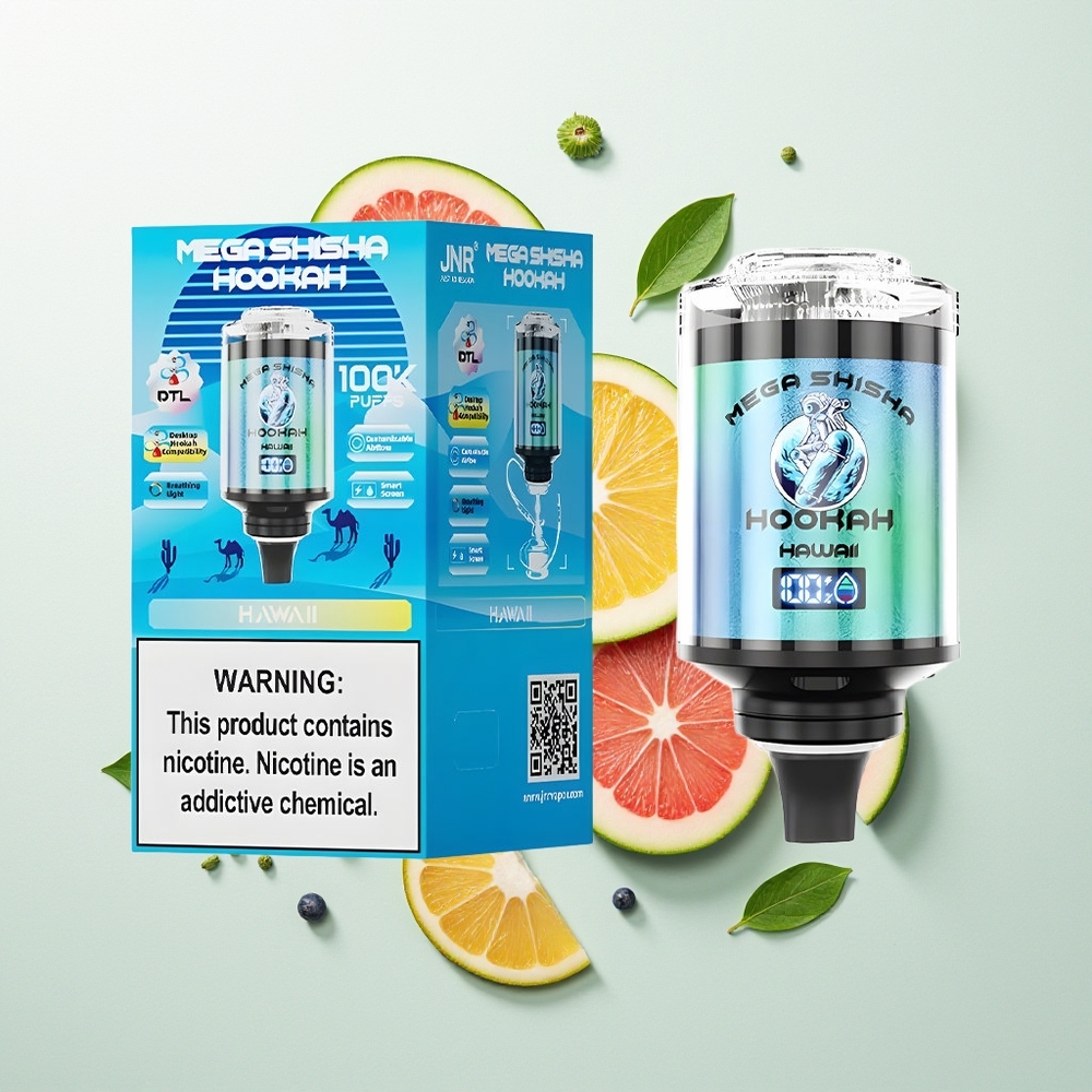 JNR Mega Shisha Hookah 100K 2200mAh Tip-C Hawaii