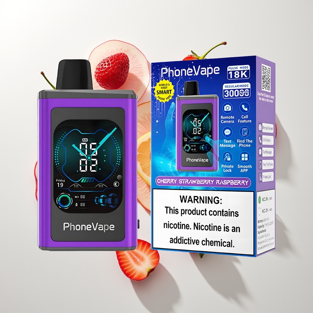 JNR PhoneVape 30000 Puni Dispozabil Trešnja Jagoda Malina Turbo Režim 5%
